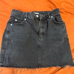 Black Jean Skirt